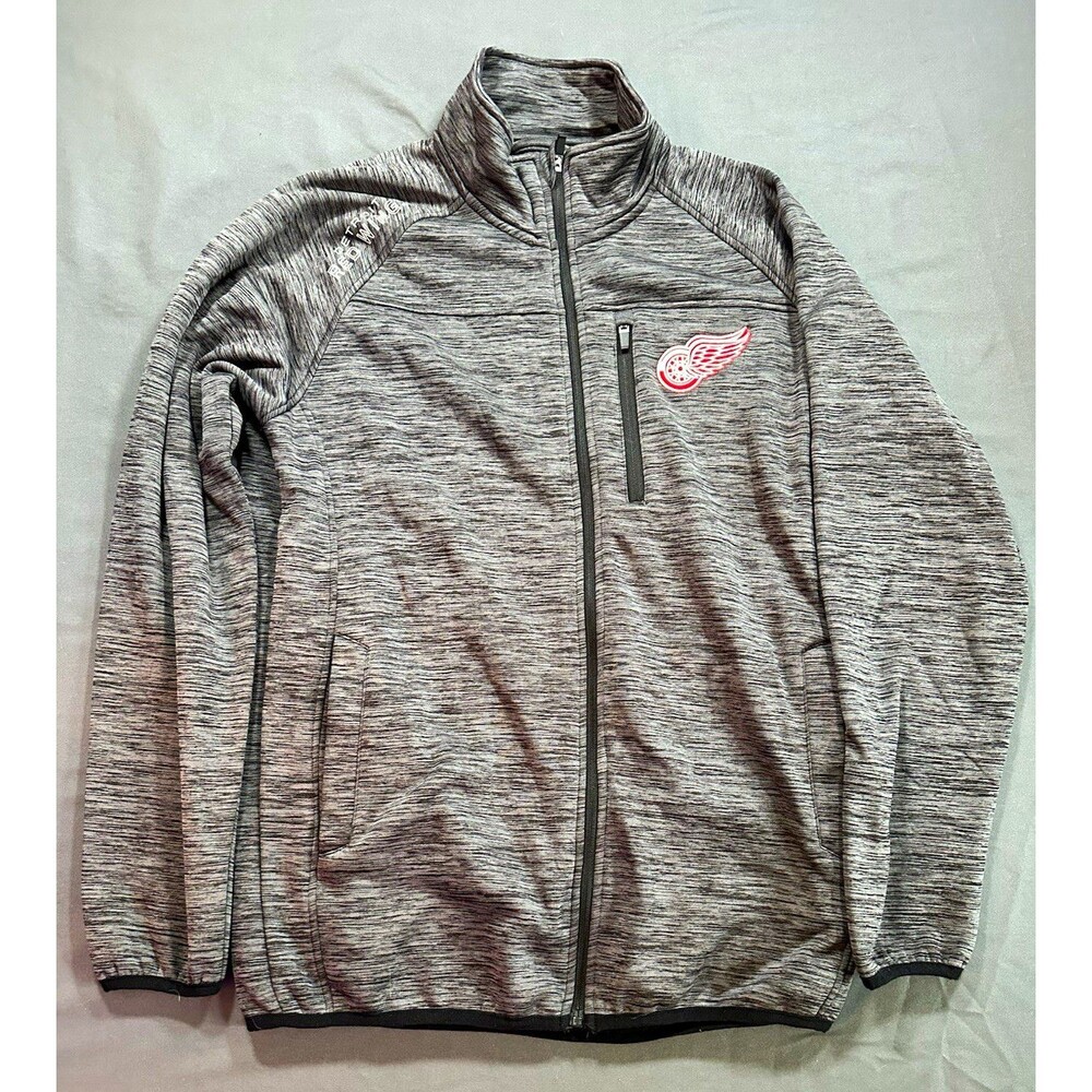 G-III Detroit Red Wings NHL Officially Licensed Gray Full-Zip Jacket Size M